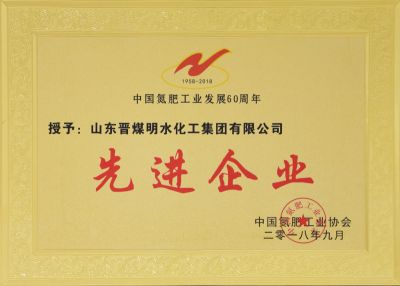 Advanced Enterprise in the 60th Anniversary of China's Nitrogen Fertilizer Industry Development